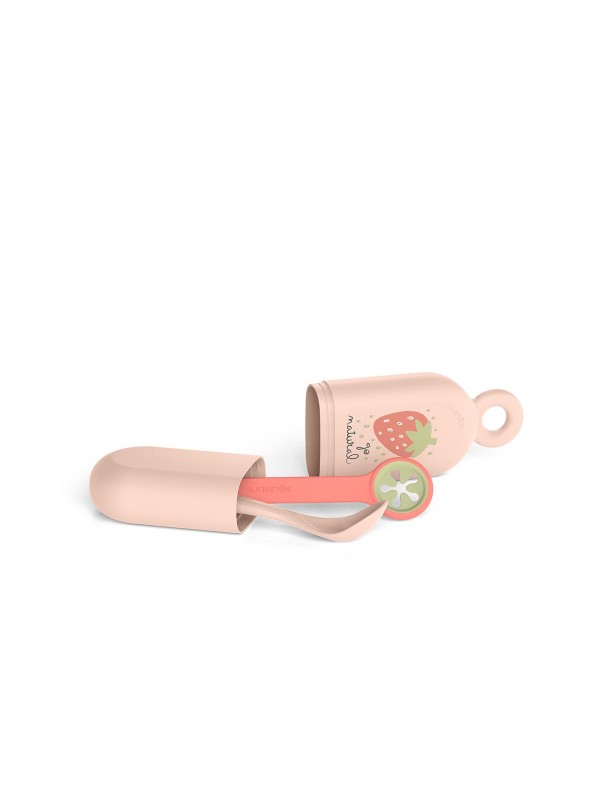 ON THE GO CUILLÈRE+ PORTE-BAVOIR+ BIB CLIP GIRL (Suavinex)
