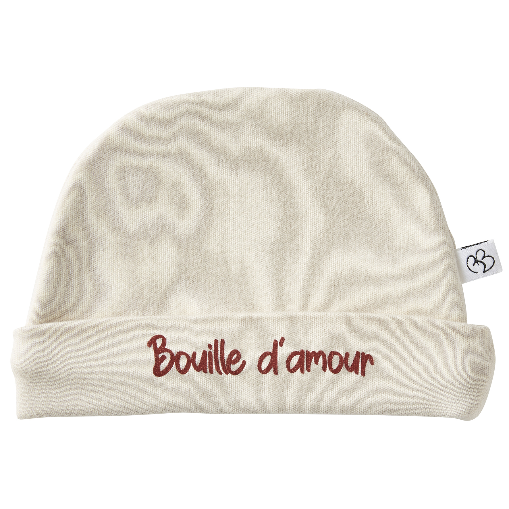 Bonnet naissance pur coton "bouille d'amour" (BB and Co)