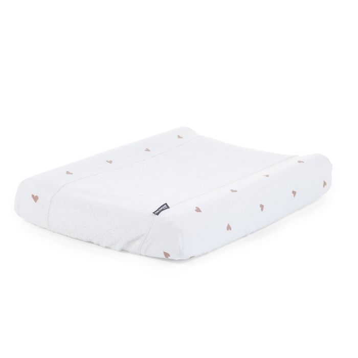 HOUSSE POUR MATELAS A LANGER - JERSEY - HEARTS (Childhome)