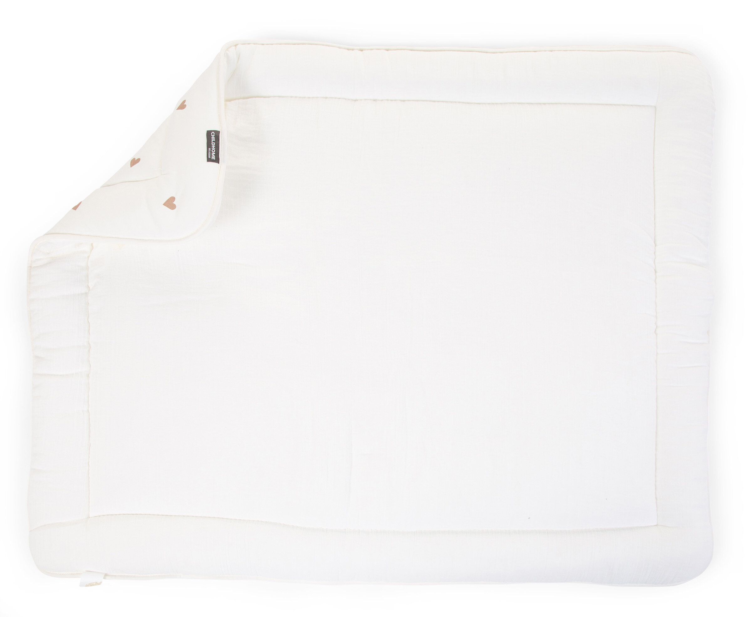 TAPIS DE PARC - 75X95 CM - JERSEY + MOUSSELINE - HEARTS(Childhome) – Image 2