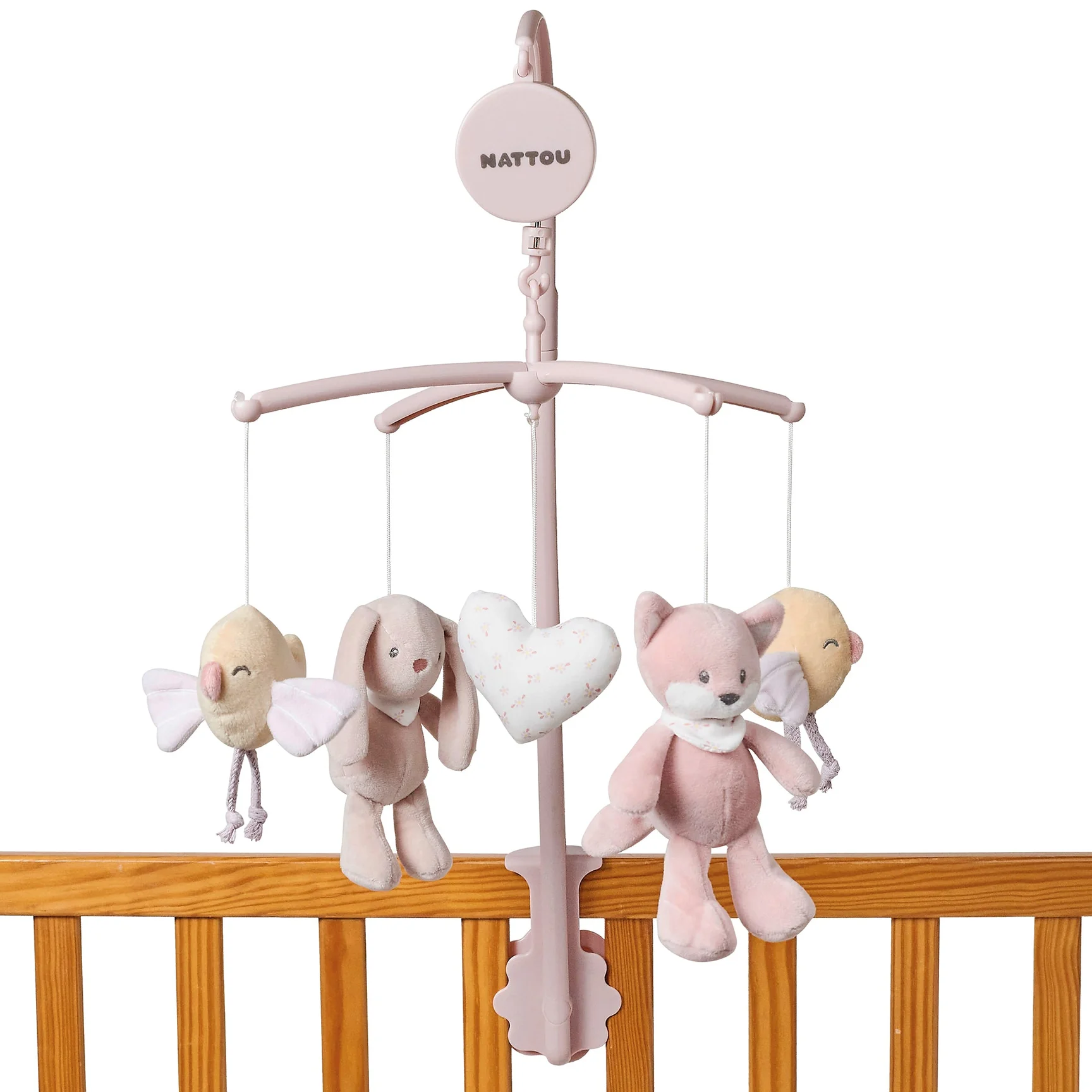 Mobile Musical Alice et Pomme One Size cm Vieux Rose (Nattou)