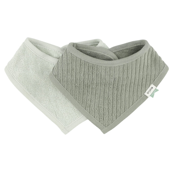 Bavoir bandana 2-pack - Hush Olive (Trixie)