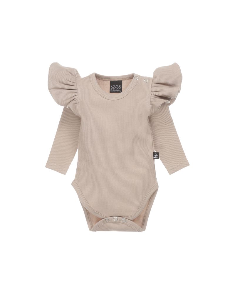Body manches longues volants beige (Babystyling)