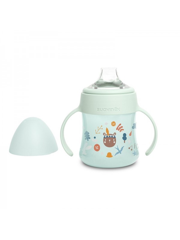 SX - FEEDING - FOREST - BOTTLE HANDLES -NON SPILL SPOUT 150ML - GREEN (Suavinex)