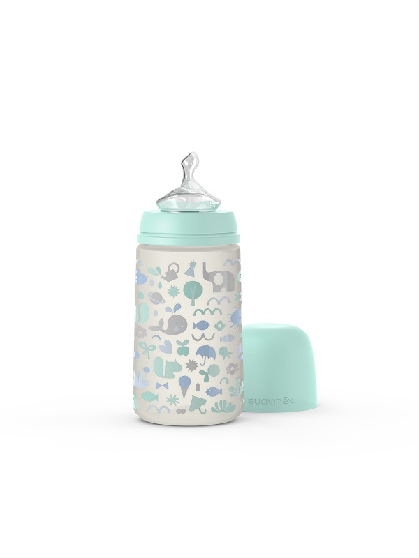 SX - MEMORIES - BOTTLE - SILI. - MEDIUM FLOW - 270ML - GREEN (Suavinex)