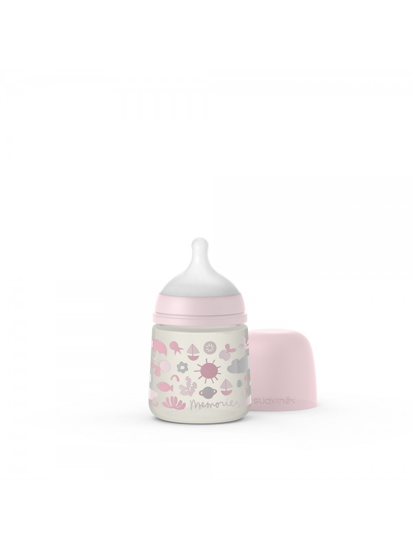 SX - MEMORIES - BOTTLE - SILI. - SLOW FLOW - 150ML - PINK (Suavinex)