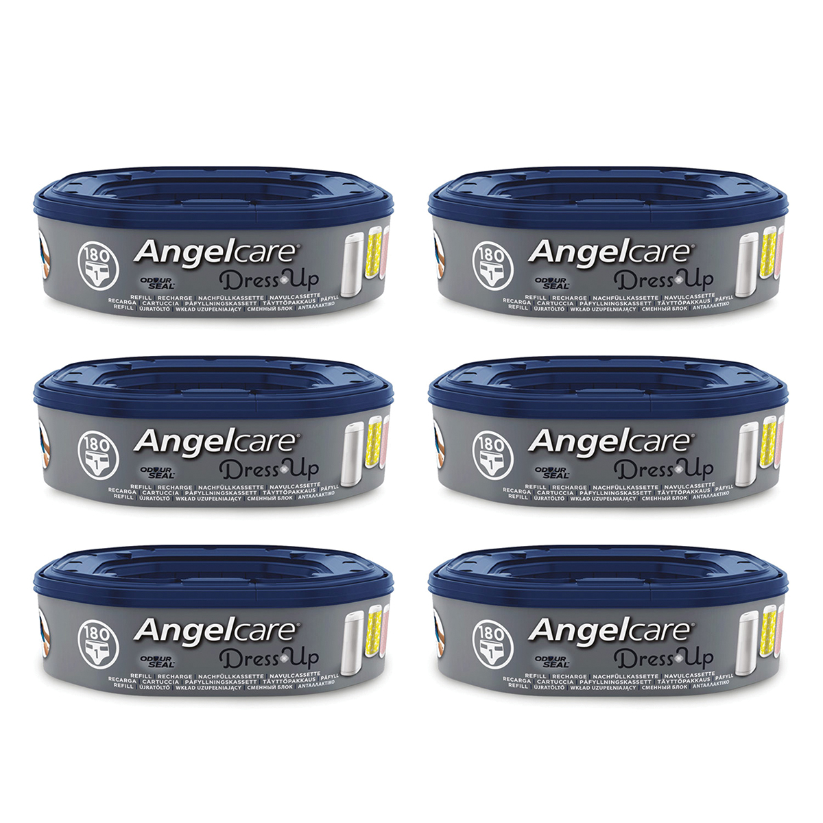 Recharge octogonale Poubelle à couches - 6 pack (Angelcare)