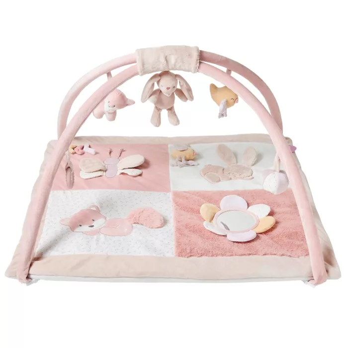 Tapis d'Éveil avec Arches Alice et Pomme 75x70 cm Vieux Rose (Nattou)