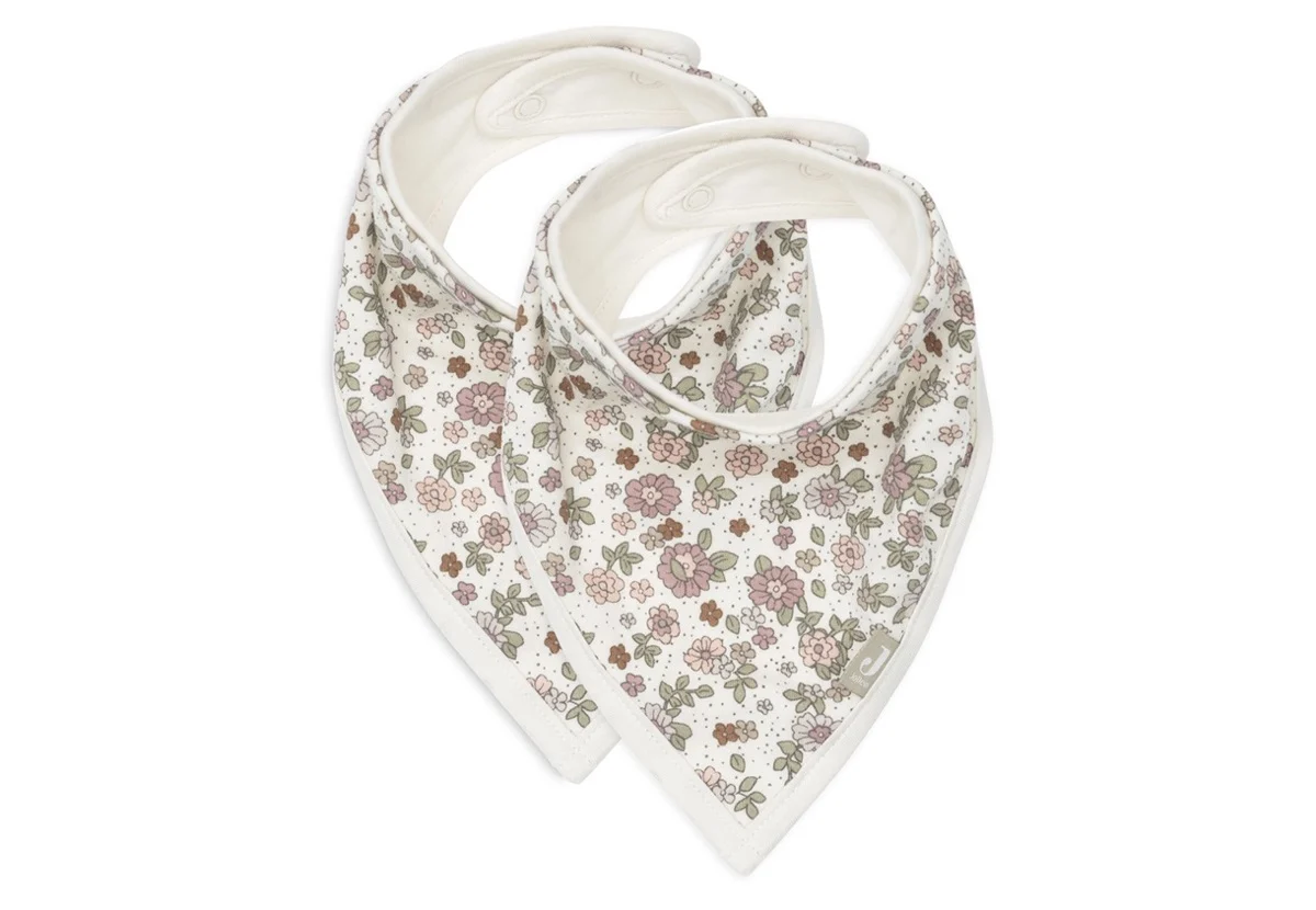 Bavoir Bandana Retro Flowers (2pack) (Jollein)