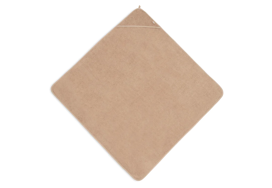 Cape de bain Éponge 100x100cm - Biscuit (Jollein)