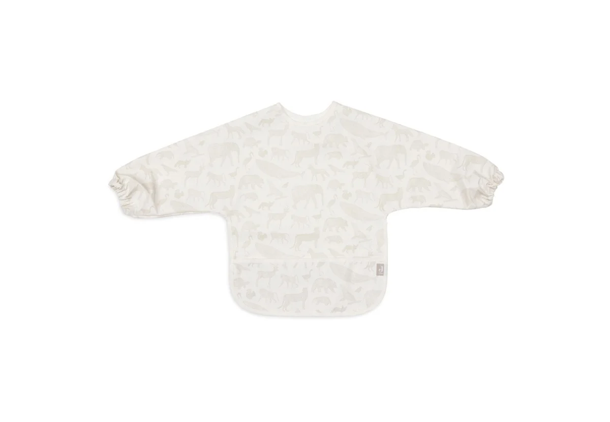 Bavoir à manches imperméable Animals Nougat (Jollein)