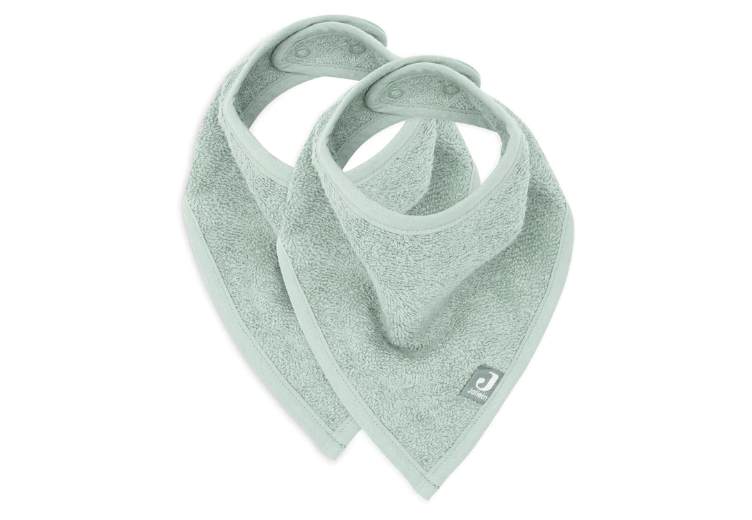 Bavoir Bandana - Ash Green - 2 Unités (Jollein)
