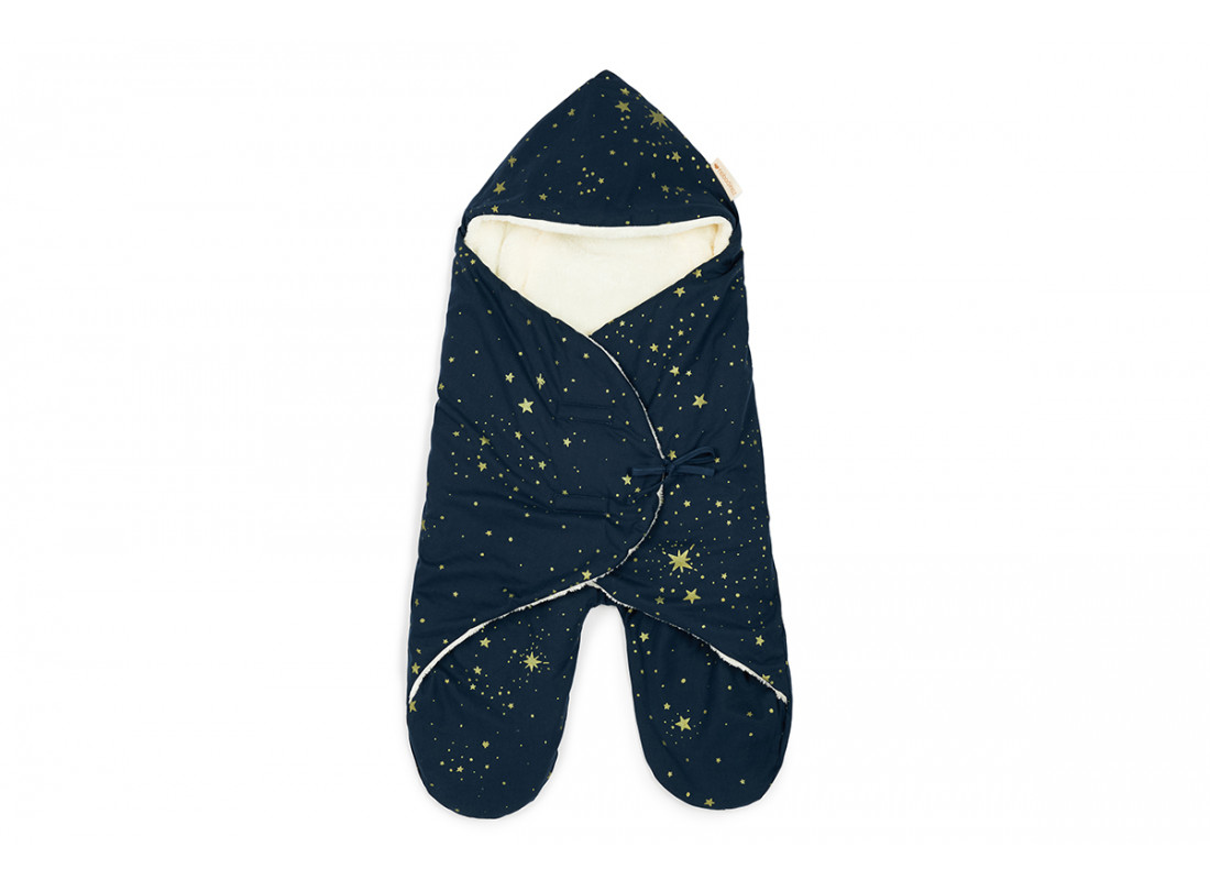 Couverture nomade de mi-saison Kiss Me 0-6M • gold stella night blue Couverture nomade de mi-saison Kiss Me 0-6M • gold stella night blue(Nobodinoz)