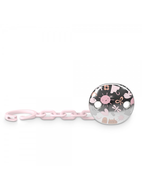 Attache tétine rose océan (Suavinex)