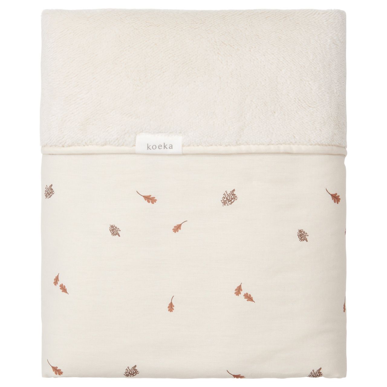 Couverture berceau teddy reversible Forest Treasur warm white 75X100 (Koeka)