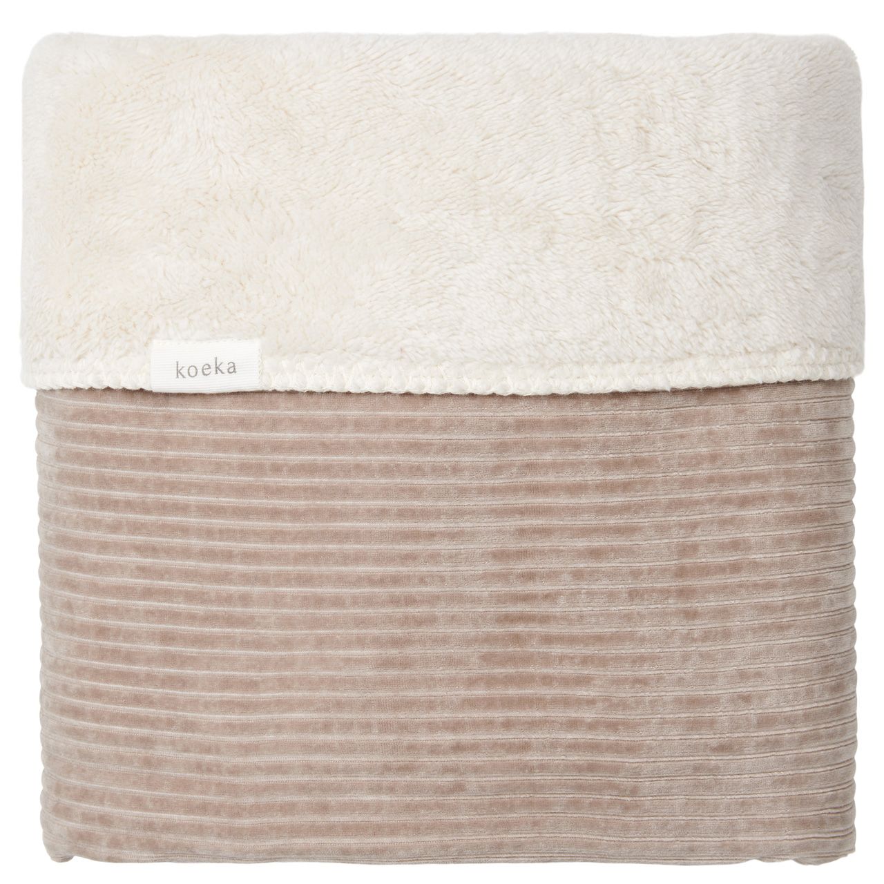 Couverture berceau teddy Vik clay 75x100 (Koeka)