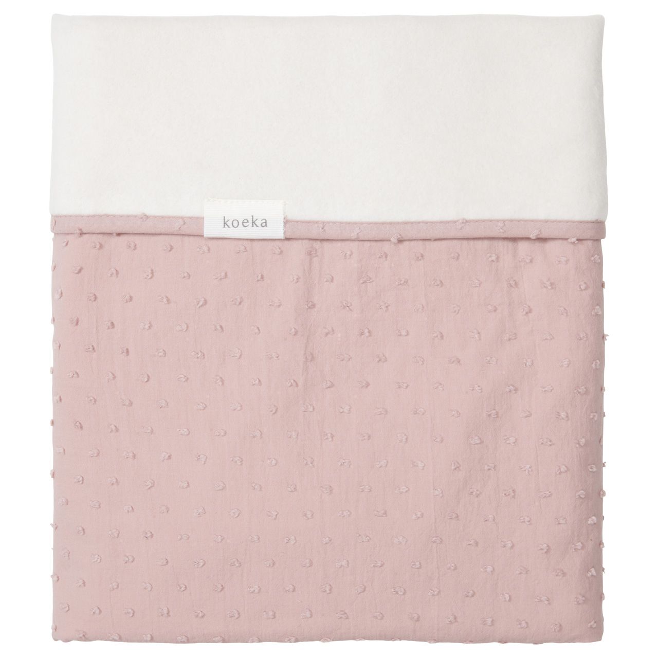 Couverture pour lit bébé cotton polaire Napa rose 100x150 (Koeka)