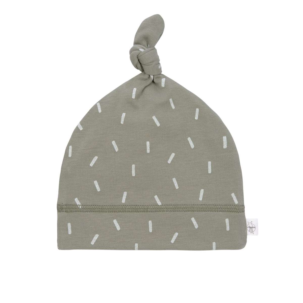 Bonnet Bébé - Coton Bio, Petits Traits Olive (Lassig)