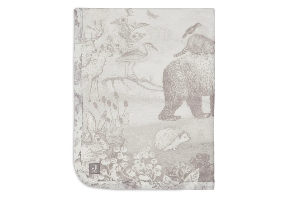 Couverture Berceau Jersey 75x100cm Pimpelmees - Forest Animals (Jollein)