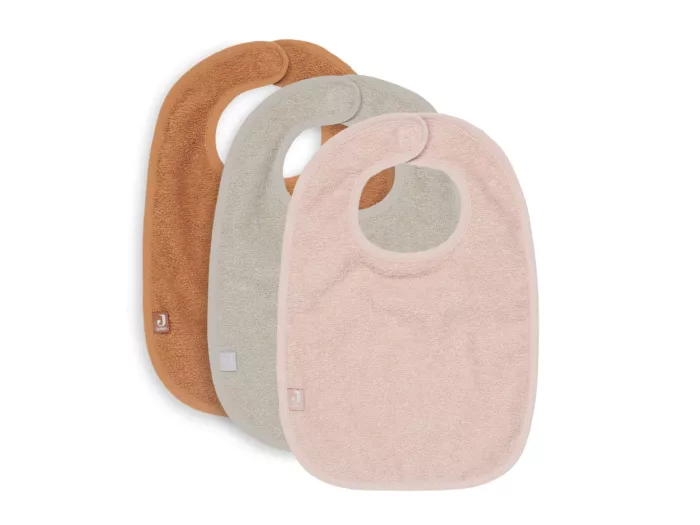 Bavoir Éponge - Pale Pink/- Nougat/Caramel - 3 Unités (Jollein)