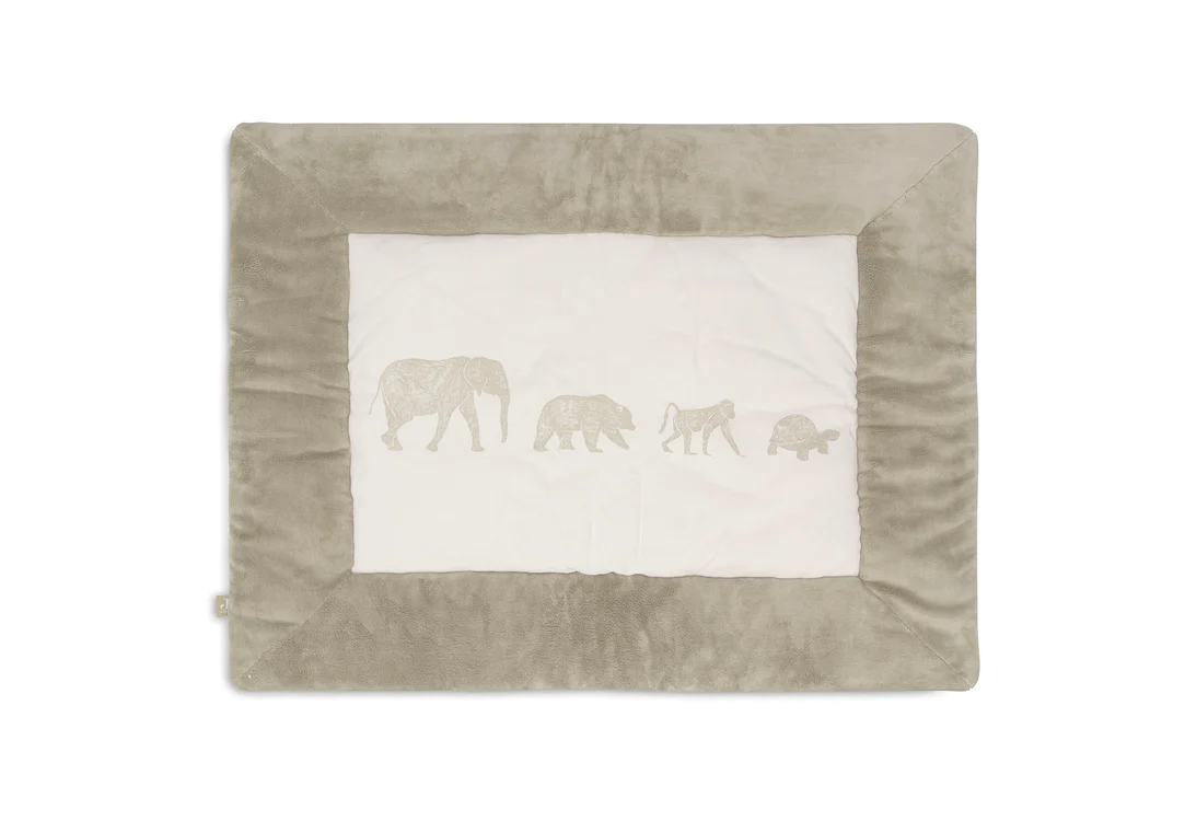 Tapis de parc 75x95cm Animals - Olive Green (Jollein)