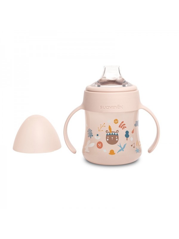 Biberon avec anse et bec souple 150ml (Suavinex)