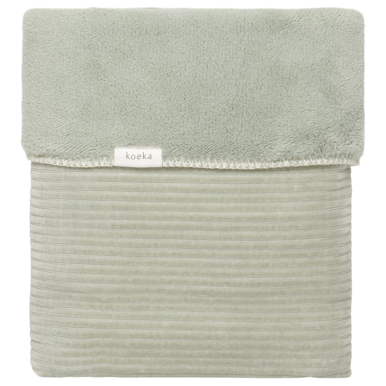 Couverture berceau teddy Vik shadow green 75x100 (Koeka)