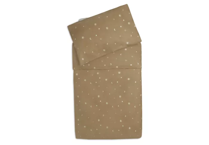 Housse de Couette et Taie 100x135/140cm Stargaze - Biscuit (Jollein)