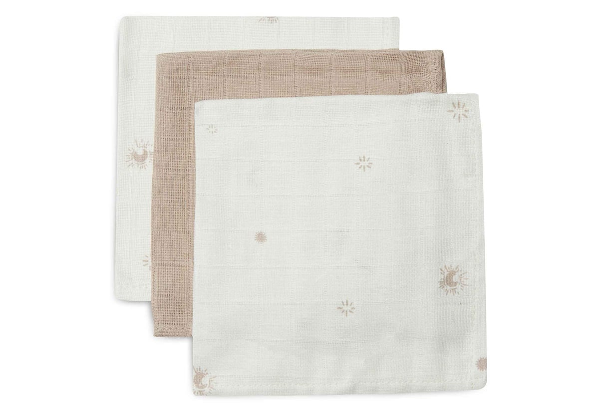 Serviette gaze de Coton Stargaze Biscuit (3pack) (Jollein)