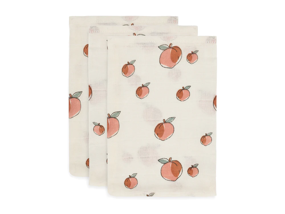 Gant de Toilette Gaze Coton Peach - 3 Unités (Jollein)