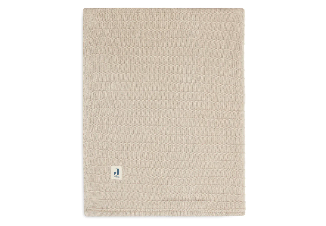 Couverture Berceau 75x100cm Pure Knit - Nougat/Velvet - GOTS (Jollein)
