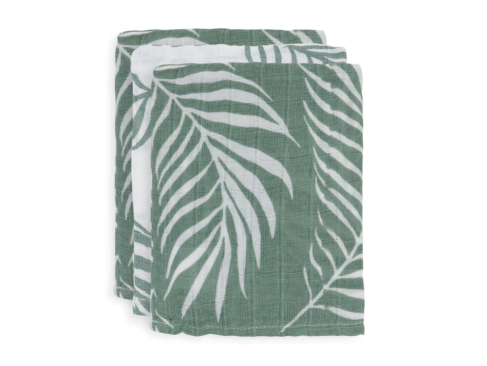 Gant de Toilette Gaze de Coton Nature - Ash Green - 3 Unités (Jollein)