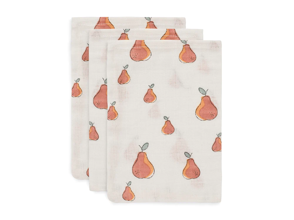 Gant de Toilette Gaze Coton Pear - 3 Unités (Jollein)