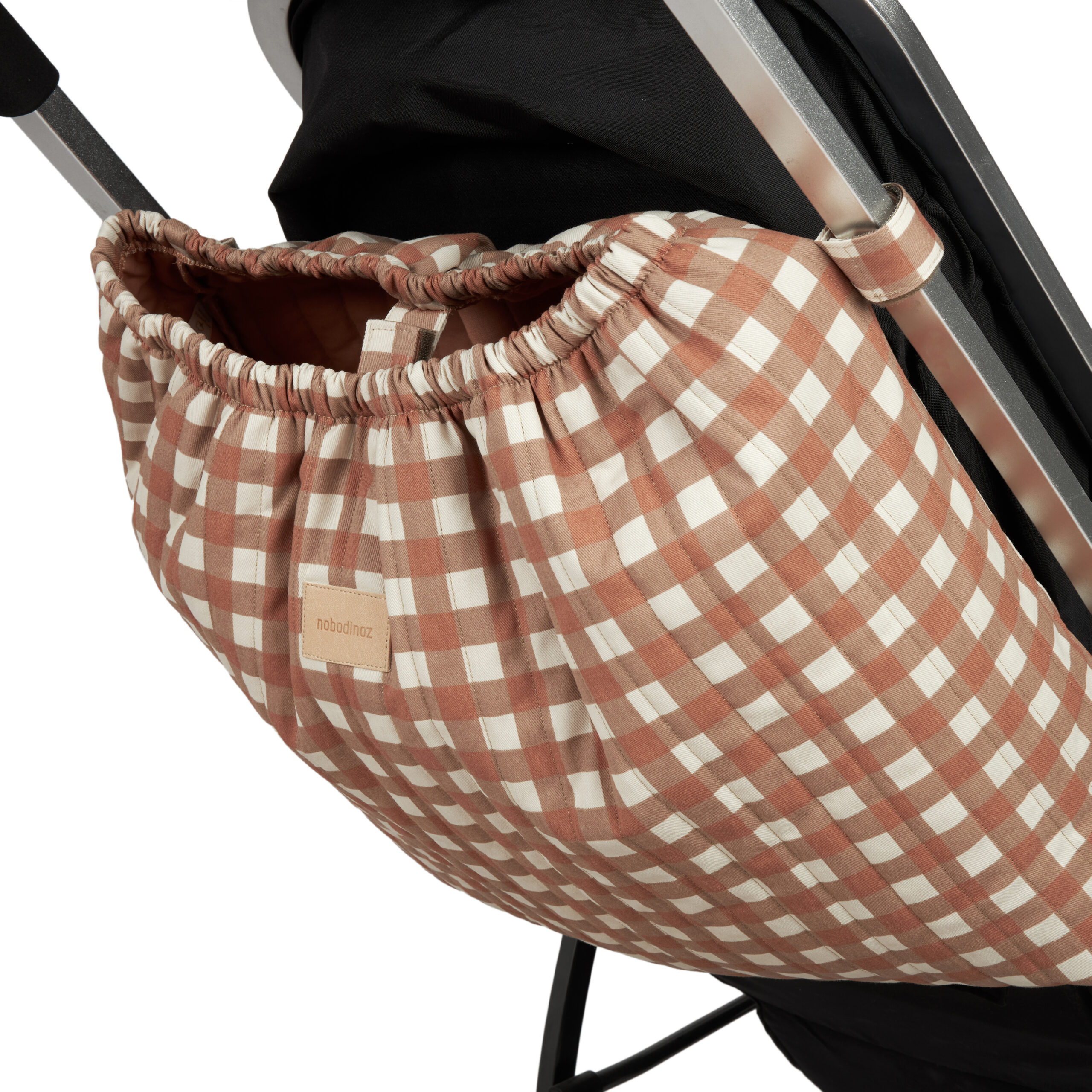 HYDE PARK SAC DE RANGEMENT POUR POUSSETTE terracota checks (Nobodinoz)