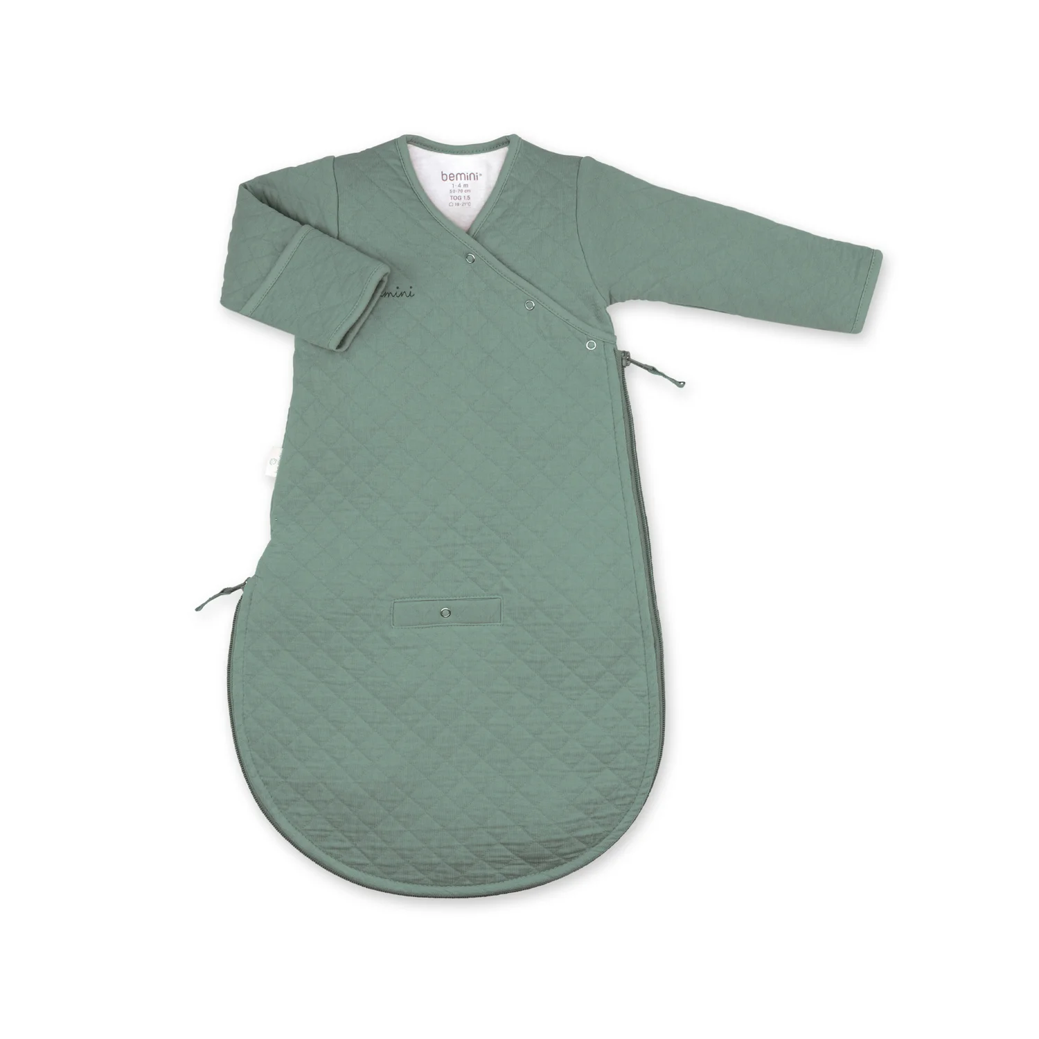 MAGIC BAG 1-4m green pady quilted jersey tog 1.5 (Bemini)