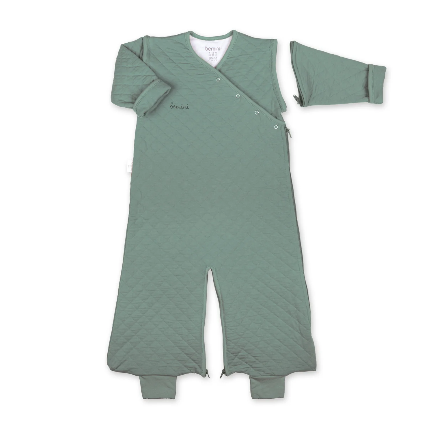 MAGIC BAG 4-12m green pady quilted jersey tog 1.5 (Bemini)