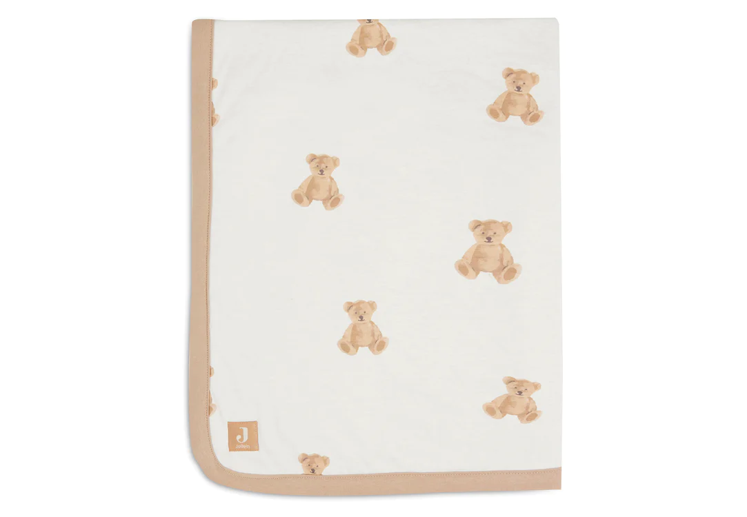 Couverture Berceau Jersey 75x100cm - Teddy Bear (Jollein)