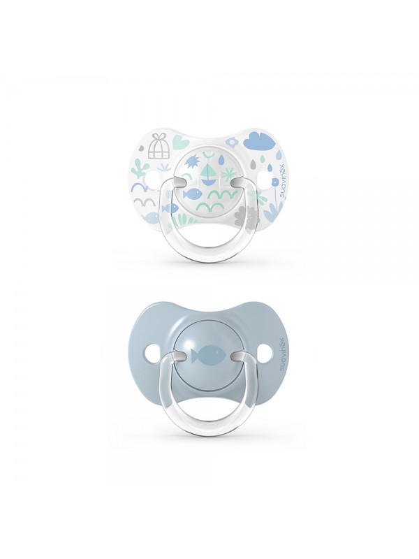 SX - MEMORIES - SOOTHER - SILI. - REVERSIBLE - 0/6M - BLUE DUO (Suavinex)