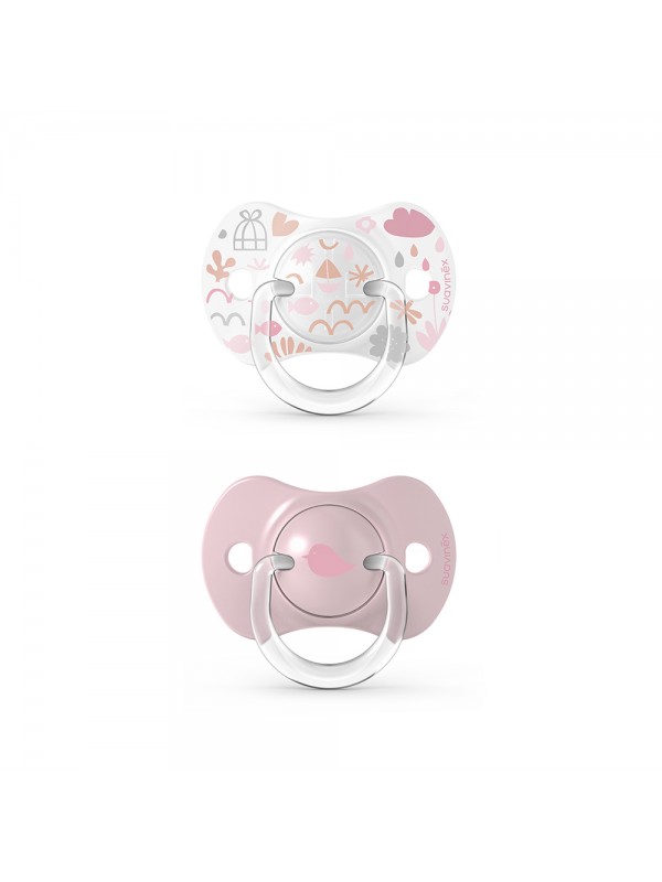 SX - MEMORIES - SOOTHER - SILI. - REVERSIBLE - 0/6M - PINK (Suavinex)