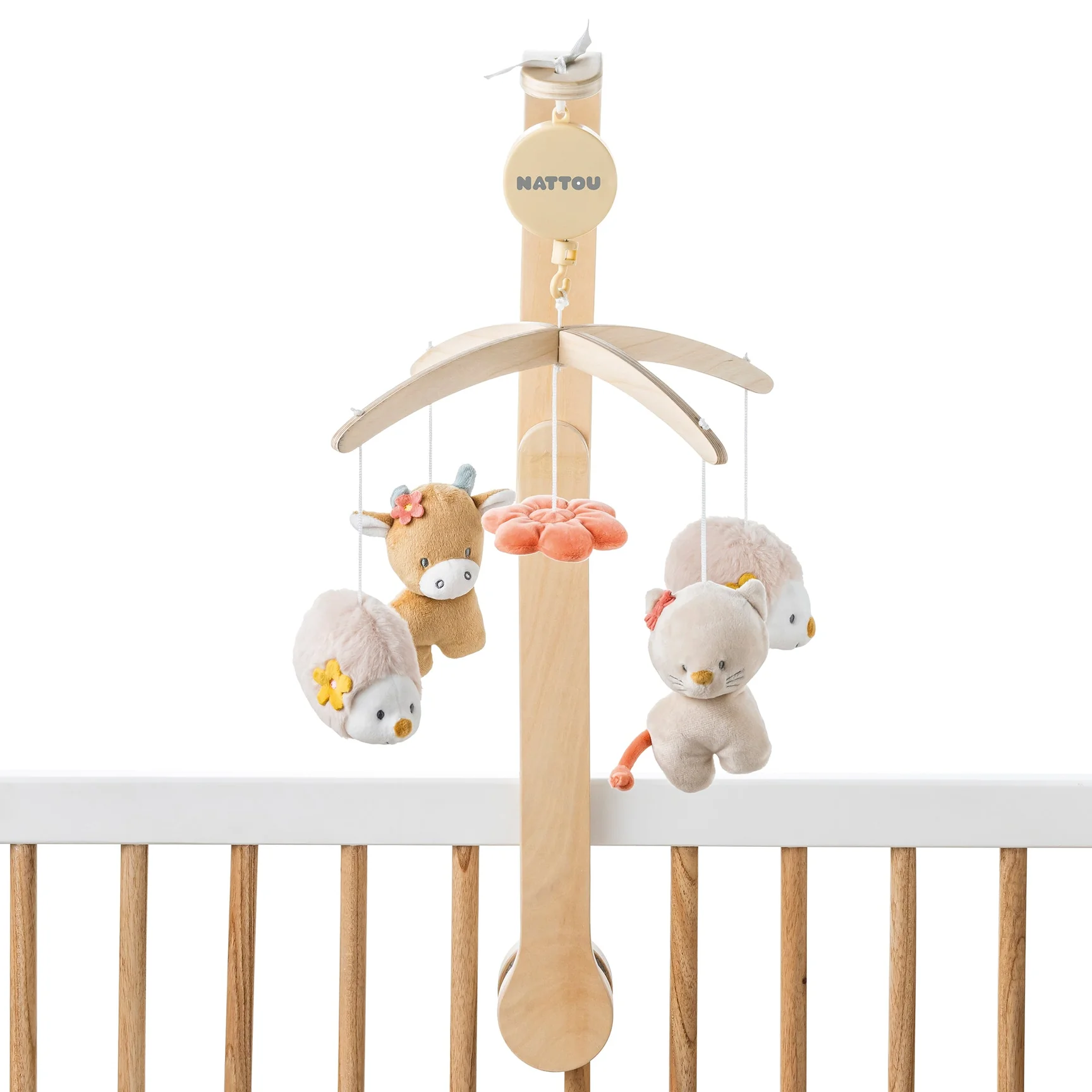 Mobile Musical Bébé en Bois Mila, Lana et Zoe (Nattou)