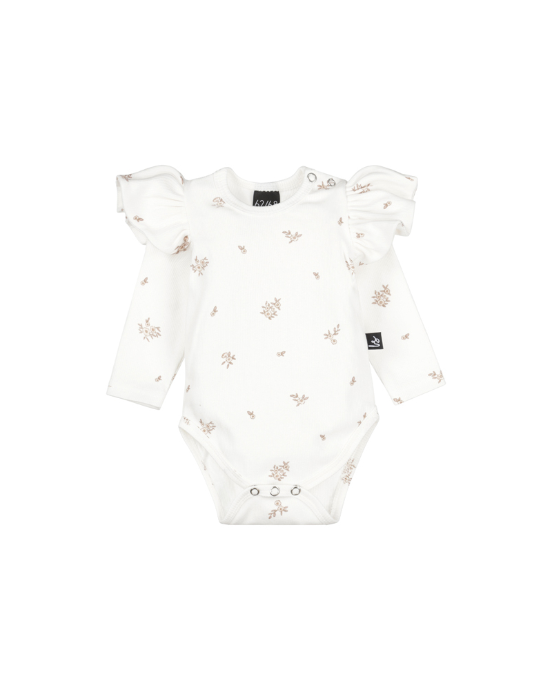 Body manches longues volants flower sarah rib (Babystyling)
