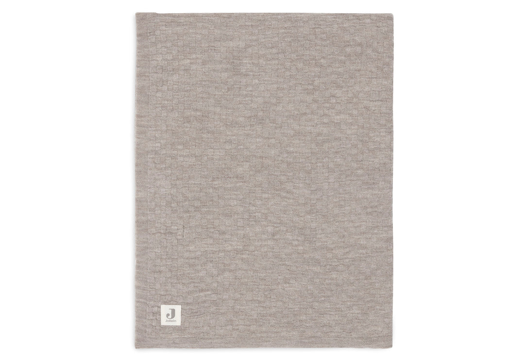 Couverture Berceau 75x100cm Weave Knit Merino wool - Funghi  (Jollein)