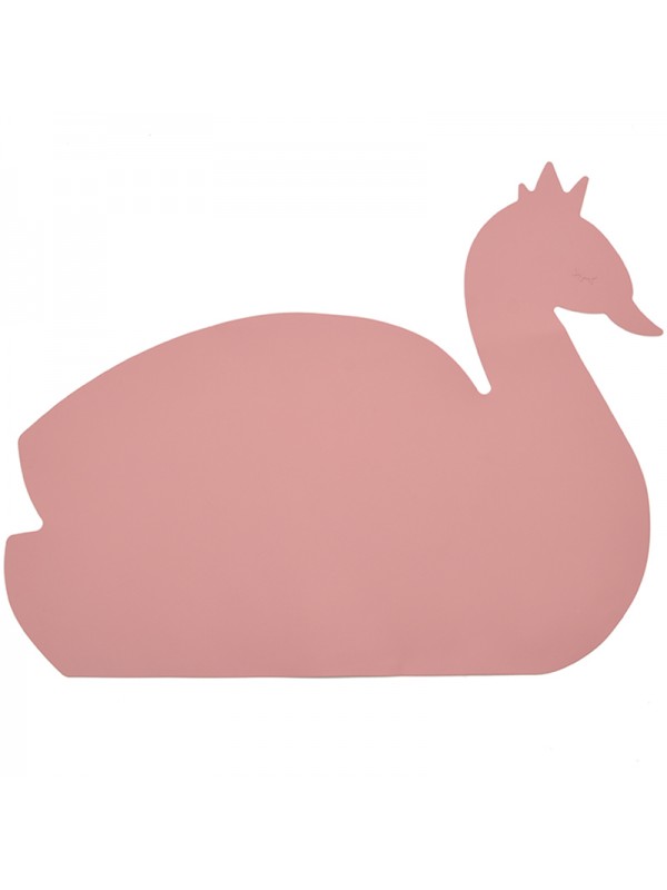 Set de table silicone cygne dusty rose (Tryco)