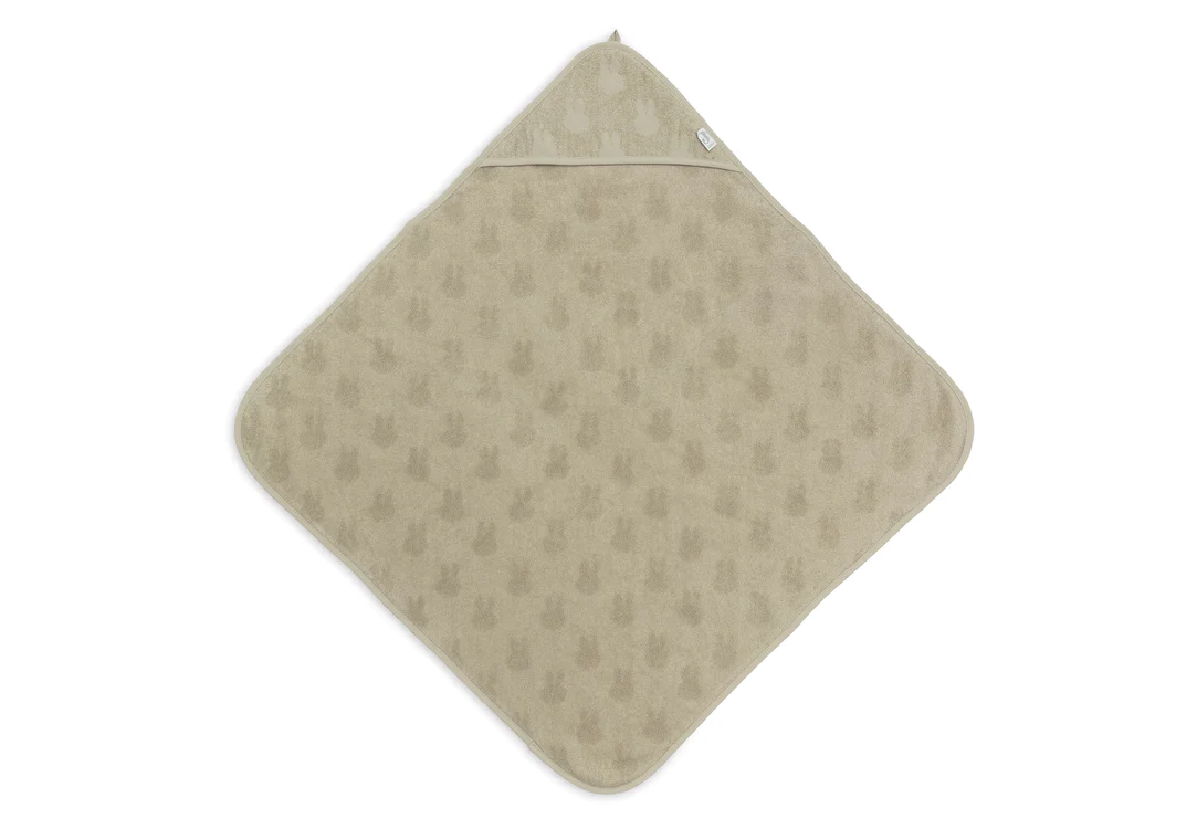 Cape de bain éponge Miffy Jacquard - Olive Green (Jollein)