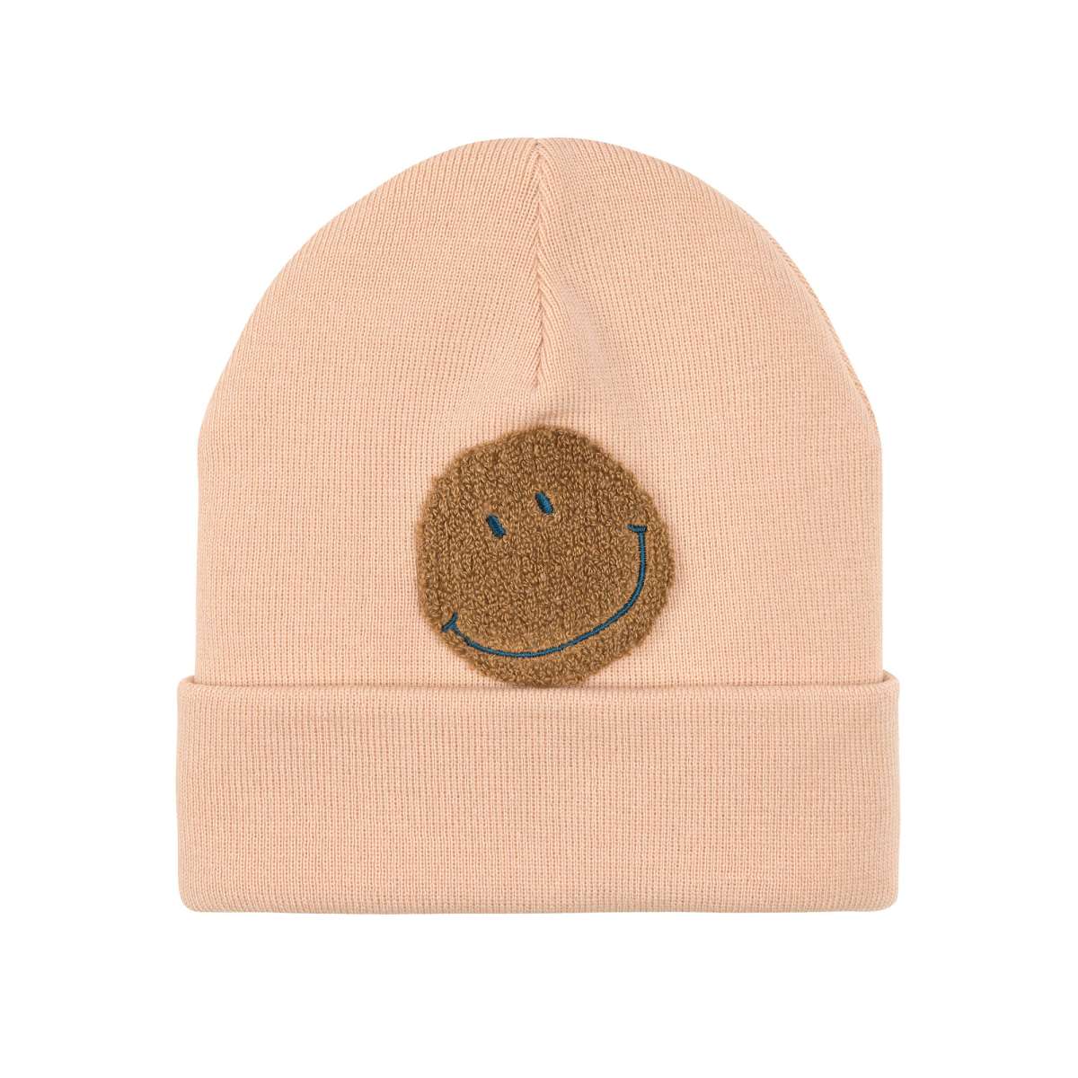 Bonnet Mérinos Little Gang Smile rose clair (Lassig)