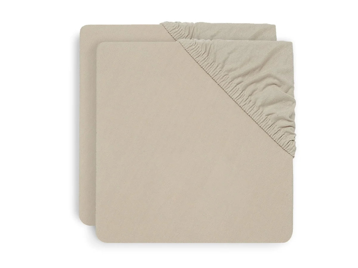 Drap-housse Jersey matelas de parc 75x95cm - Nougat - 2 Unités  (Jollein)