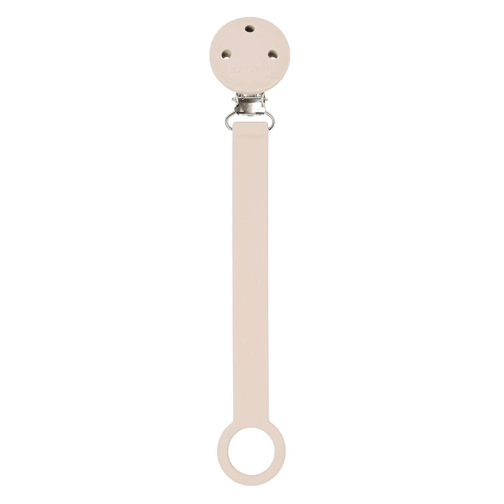 Attache-Sucette avec Fixation Universel Silicone Beige (Nattou)