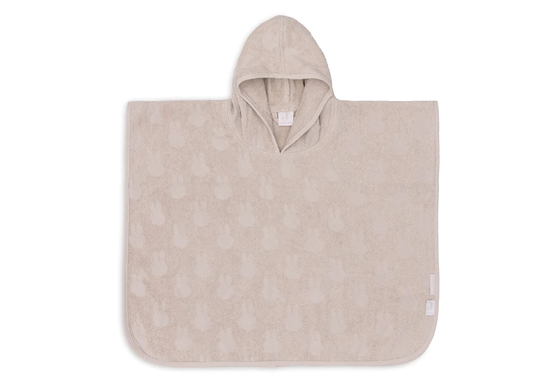 Poncho de bain éponge Miffy Jacquard - Nougat (Jollein)