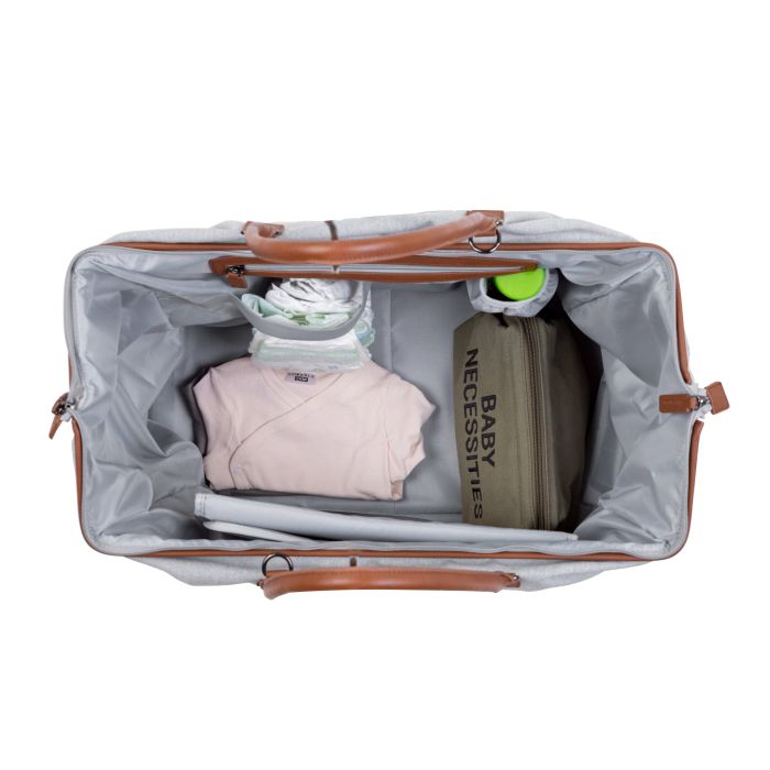 MOMMY BAG SAC A LANGER - CANVAS - GRIS (CHILDHOME) – Image 3