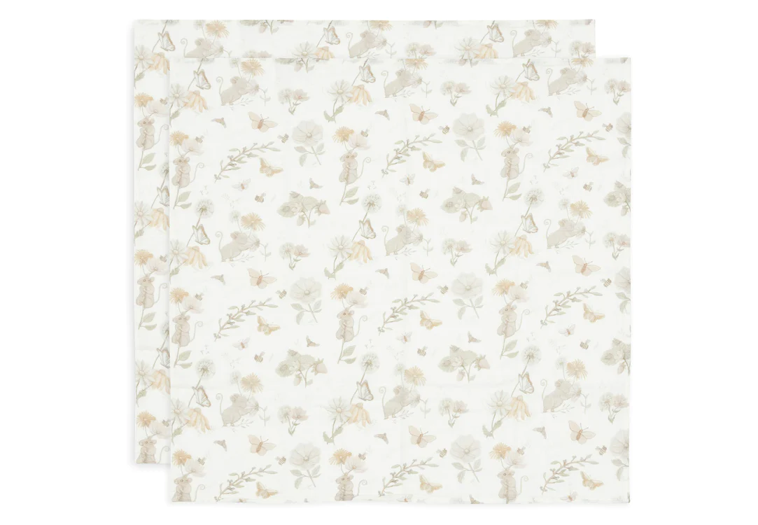 Lange Gaze de Coton Small 70x70cm Dreamy Mouse - 2 Unités (Jollein)
